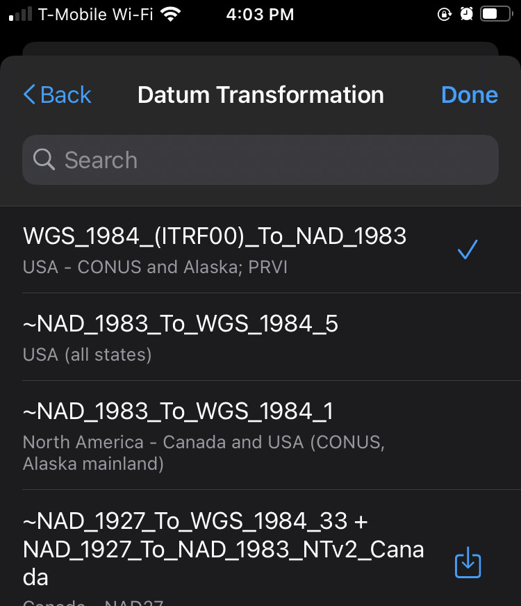 Datum Transformation.