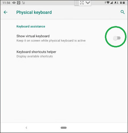 Physical Keyboard Settings